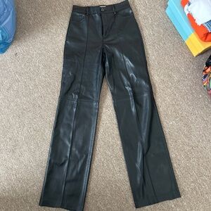 Faux Leather Pants - Size 1